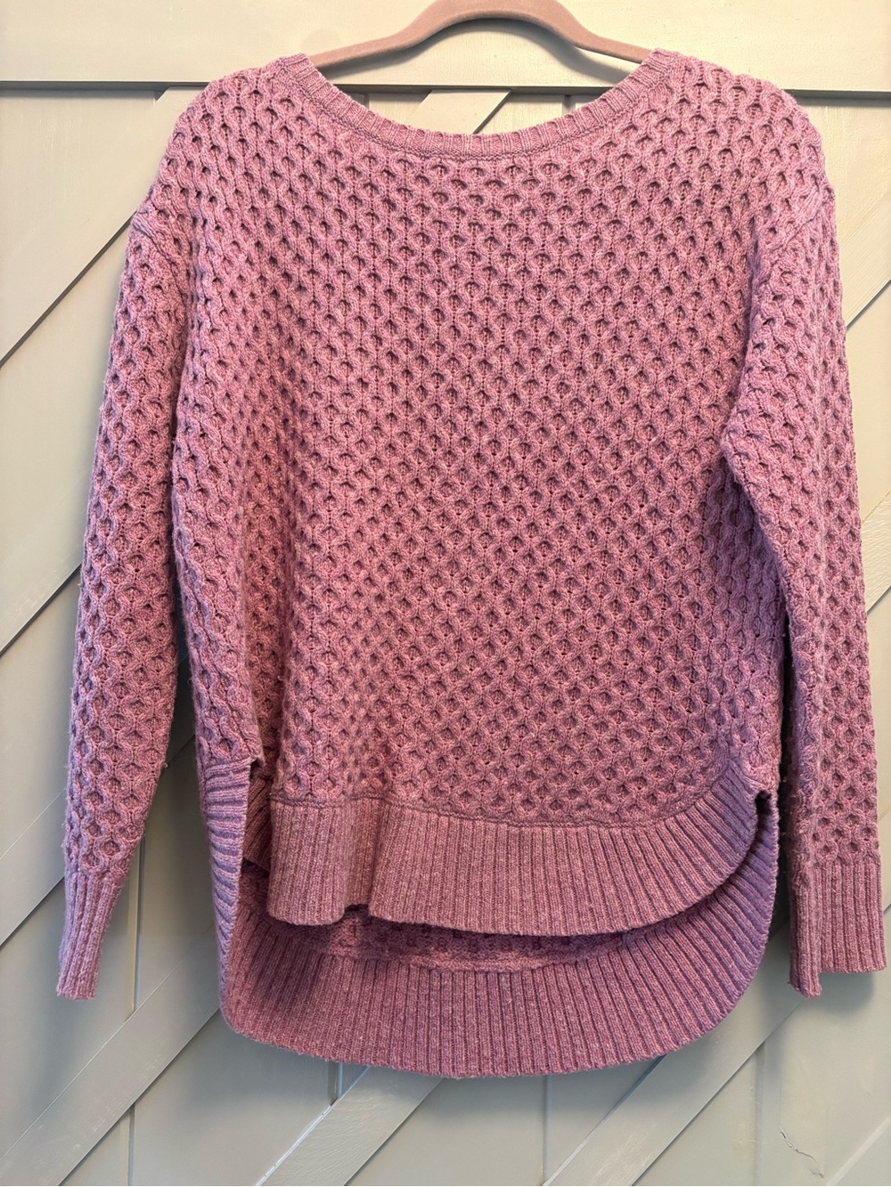Title Nine Cozy Honeycomb Knit Pullover Sweater - Mauve